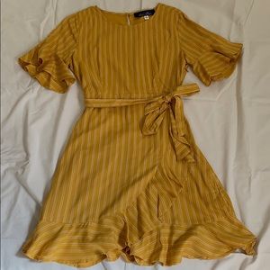 Francesca’s Yellow/Orange Striped Dress
